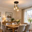 Flavien 3-Light E27 Semi Flush Mount 28cm -891406662-891406665