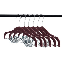 Rebrilliant Khlani Velvet Non-Slip Hangers With Clips