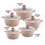 SQ Professional Nea Marbell 5-Piece Non-Stick Aluminium Cookware Set- Induction Ready-100865572