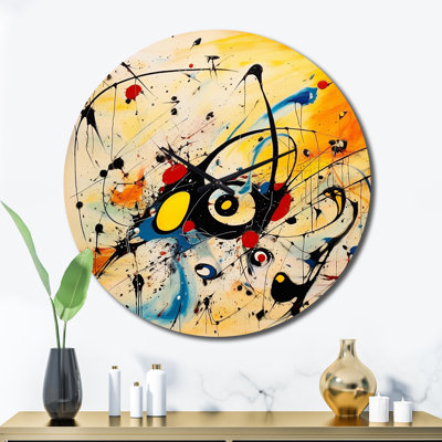 Horloge murale "All That Jazz Colorful Joy I" - Collages abstraits