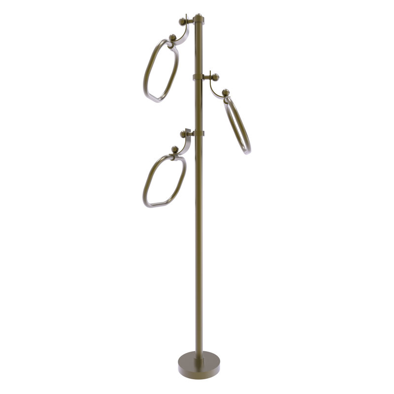 Porte-serviettes sur pied Gober, Laiton antique