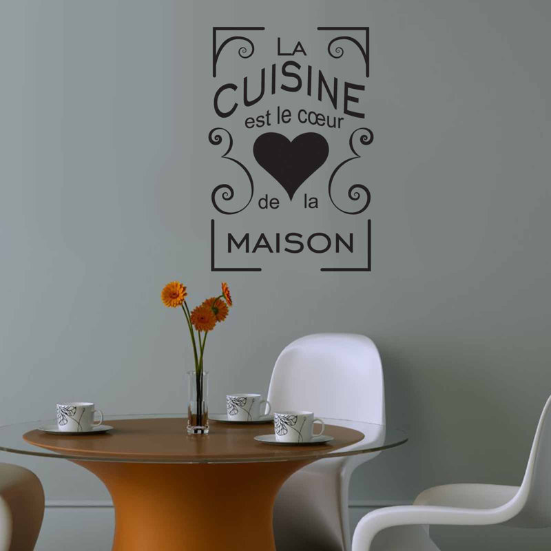 Autocollant mural élégant en vinyle, couleur noire, 17,3 po x 25,6 po | Durable, facile à appliquer et à retirer | Parfait pour la décoration intérieure, les chambres à coucher, les salons et les bureaux | Rehaussez votre espace avec une élégance moderne