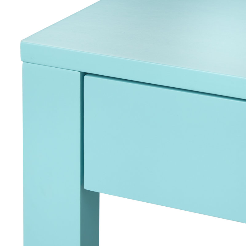 Mableton Solid Wood Writing Desk, Aqua