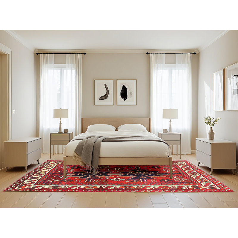 Tapis rouge à motif sud-ouest, Rectangle 5 pi x 8 pi