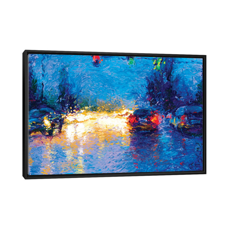 Market Street par Iris Scott - Estampe numérique sur toile tendue avec châssis, H 18 po x l 26 po x P 1,5 po, Pas de tapis