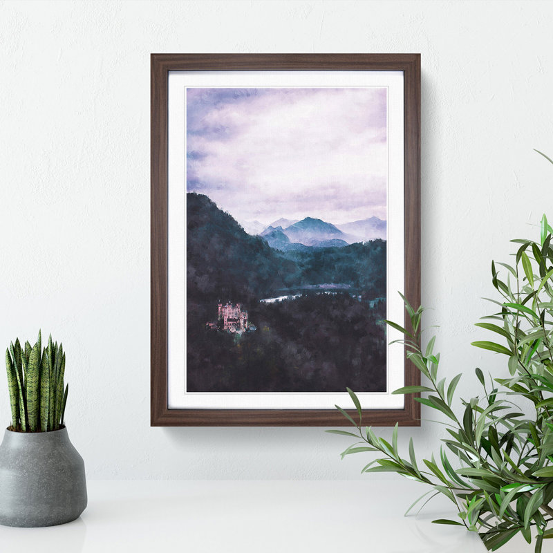 Hohenschwangau Castle - Framed Print, Walnut Framed, 87cm H x 62cm W x 2cm D