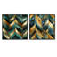 Rienne - Ensemble de 2 collages carrés abstraits-101842998-101842999