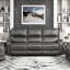 Ensemble de canapé gris 3 pièces Fauteuil inclinable à mouvement inclinable et moelleux