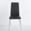 Ensemble de 4 chaises, pieds chromés, siège noir-1605770273-1605770284
