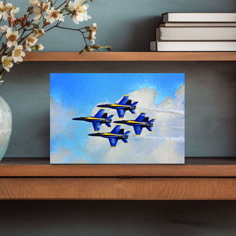 «Diamond Flight Formation», art mural contemporain, H 12 po x l 18 po