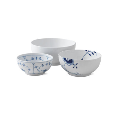 Royal Copenhagen History Mix Gift 47 fl oz. 3-Piece Serving Bowl Set