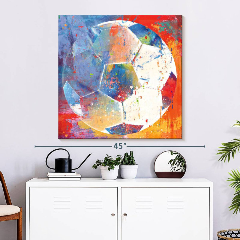 Éclaboussures de peinture de football Sireci, H 33 po x l 33 po