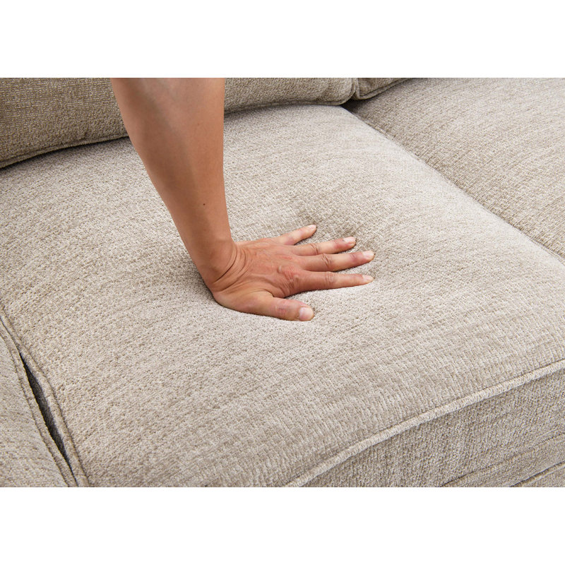 Fauteuil d'appoint de style transitionnel avec accoudoirs fuselés 1 pièce, Taupe