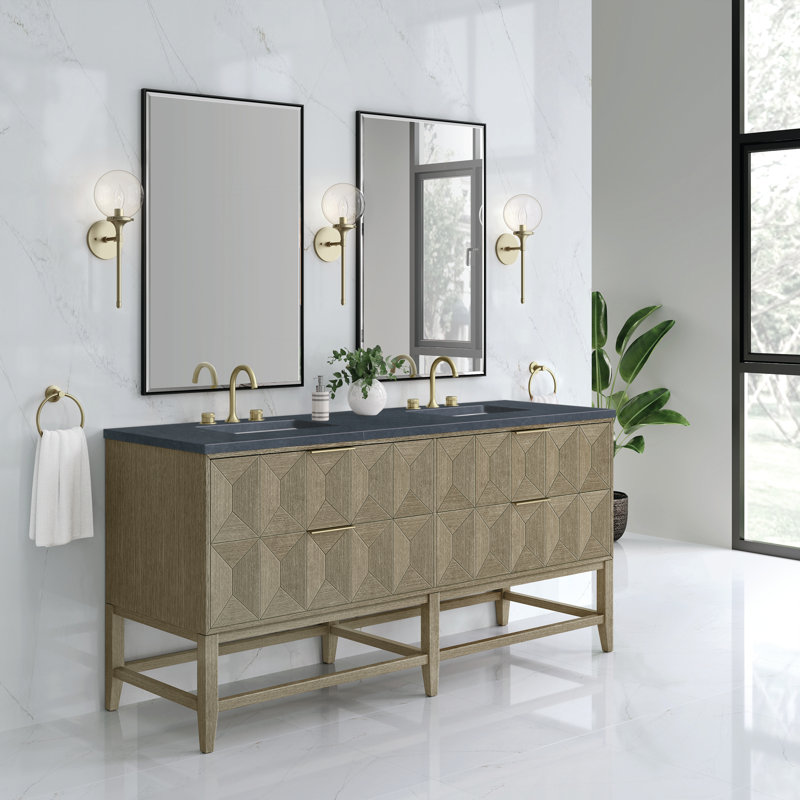 Emmeline 72'' W Vanity, Charcoal Soapstone, 8" Widespread