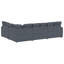  Canapé modulaire en velours gris foncé (100% polyester), mousse, métal