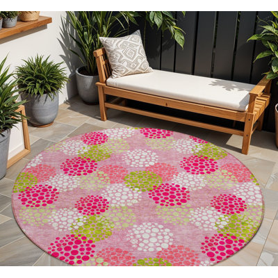 Tapis intérieur lavable à pois 8 po