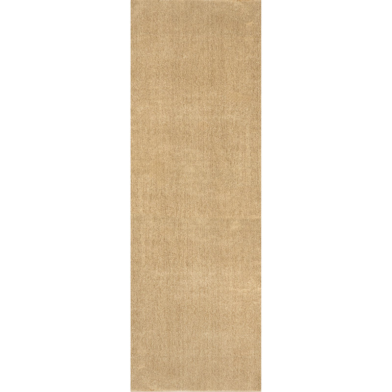 Argelia Solid Machine Washable Area Rug, Runner 2'5" x 8'