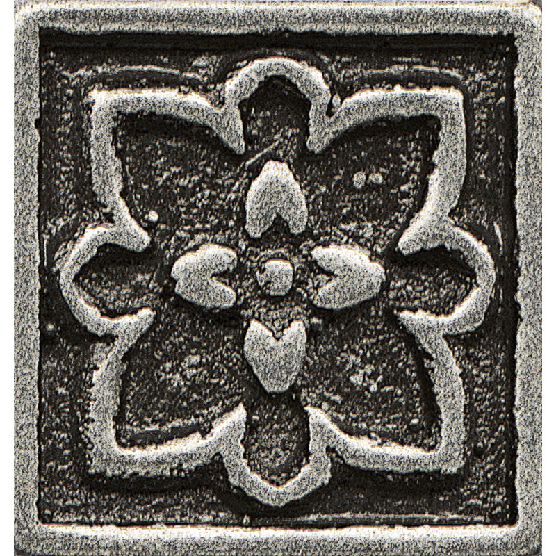 Ambiance 1" x 1" Resin Decorative Accent Tile, Pewter