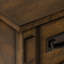Table d'appoint, table de bout, table d'appoint, table de chevet, 2 niveaux, étroit, tiroir de rangement, placage brun