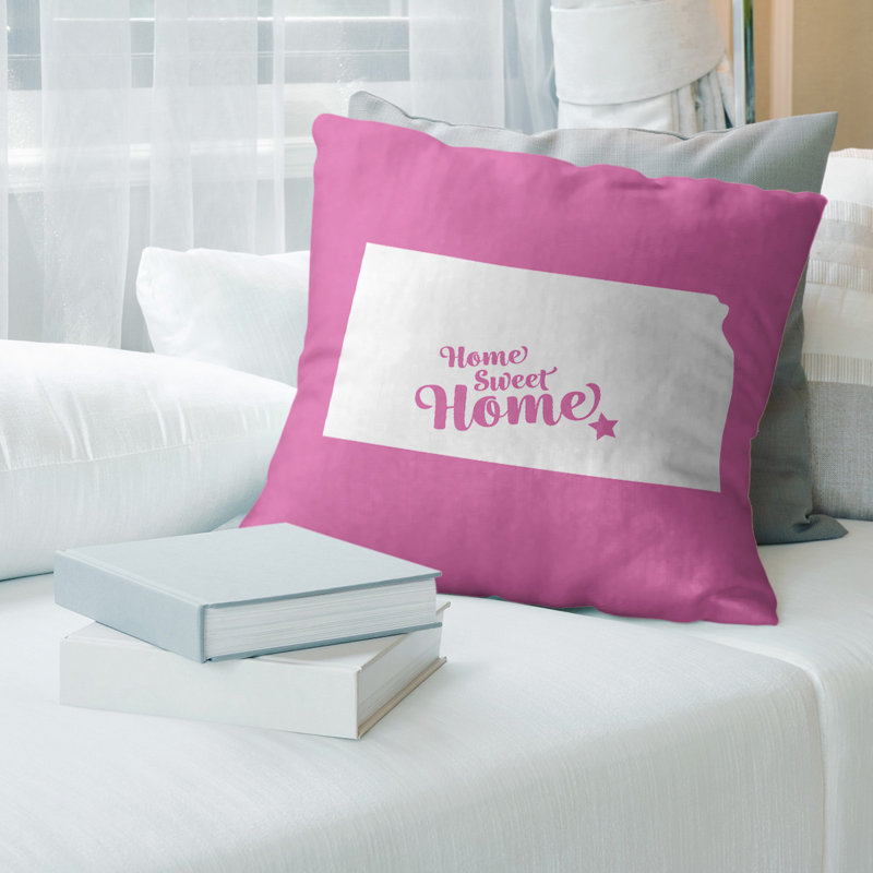 Coussin décoratif home, Wichita, 20 po x 20 po, Rose