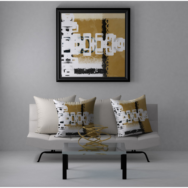 Abstract Reversible Throw Pillow, 18" x 18"