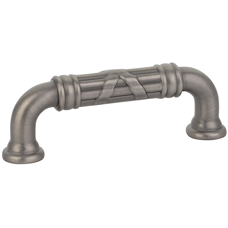 Ribbon and Reed Fixed Estate 4" Center to Center Bar Pull, Pewter, 3"