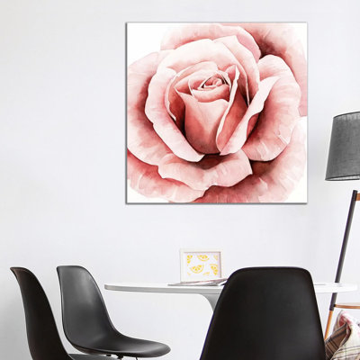 Pink Rose II by Grace Popp - Wrapped Canvas Painting