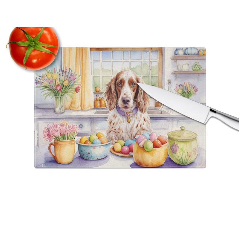 Planche à découper en verre Decorating English Setter