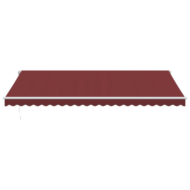 Manual Retractable Awning, Solid Colour, Burgundy, 500cm H x 300cm W
