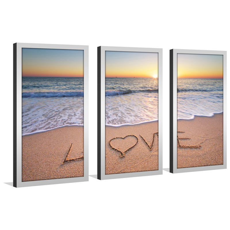 Silver Framed Plexiglass Wall Art Set of 3
