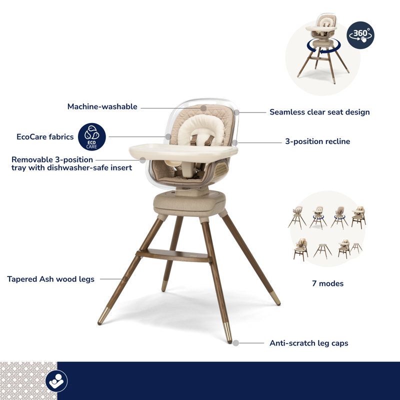 Maxi-Cosi Kiskadee 360° Rotating High Chair, Gray