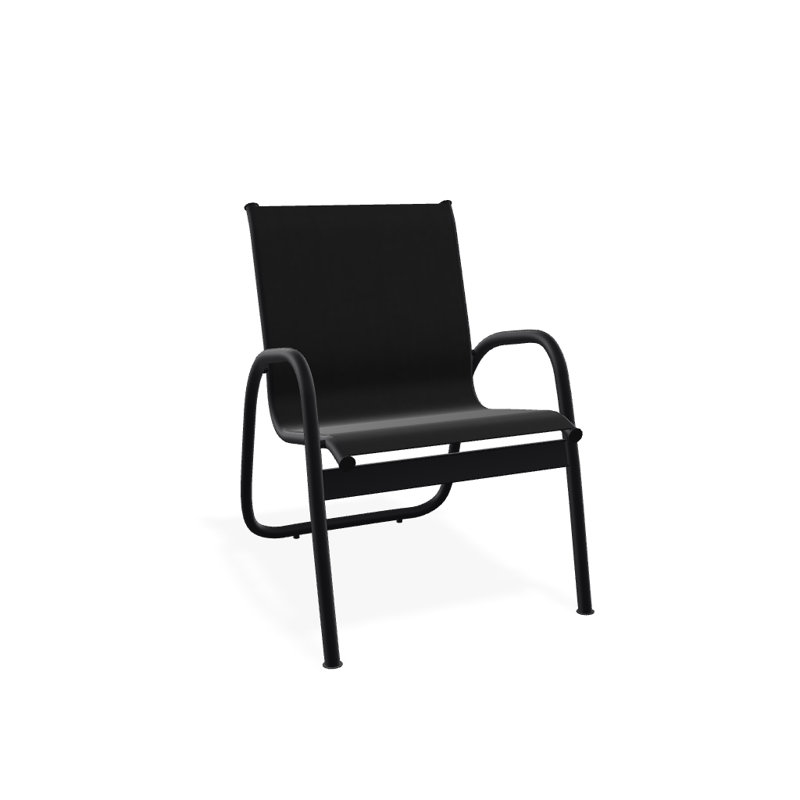 Fauteuil de patio Gardenella, Noir 5D Sunbrella®, Noir texturé