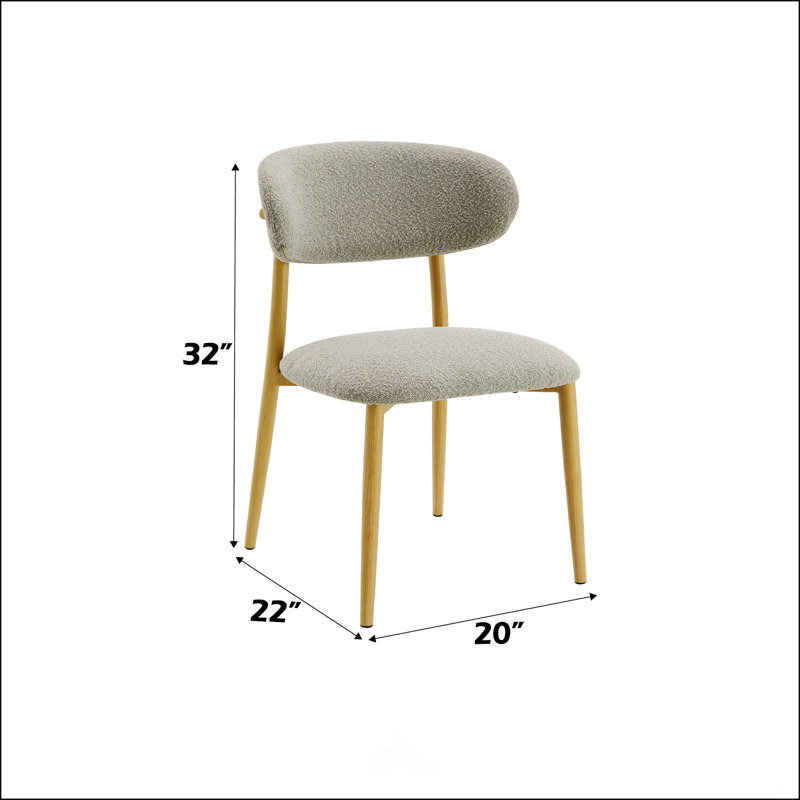 Chaise d'appoint Grey Boucle Finish