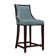 Upholstered Counter Stool with Solid Wood Frame