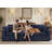 Modular 3-Seat Sofa Soft Comfort Cloud Couch, Wide Seats, 2 Arm Pillows & 2 Toss Pillows-257667974