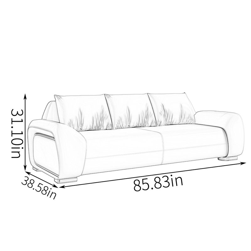 French minimalist sofa