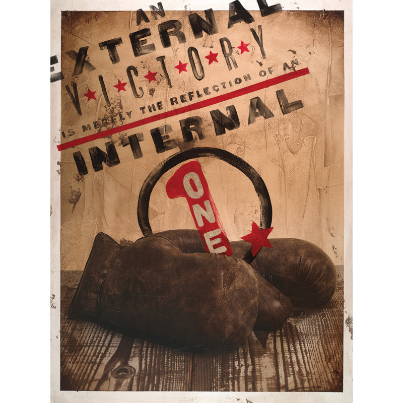 « tko » par rodney’s blanc, affiche rétro sur toile tendue, H 20 po x l 15 po x P 1,5 po