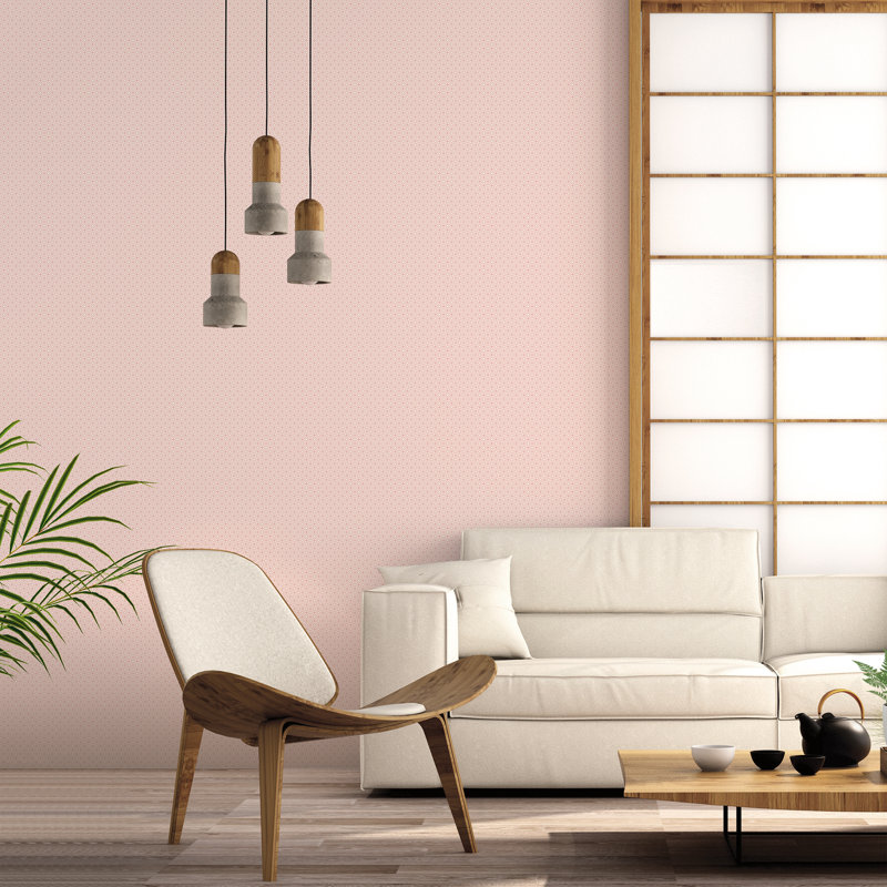 Graziella 10m x 53cm Matte Wallpaper Roll, Pink