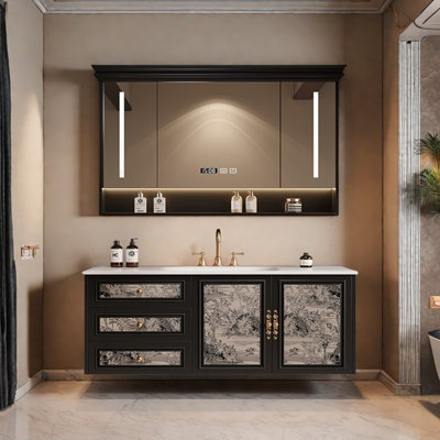 French retro high-end style bathroom cabinet