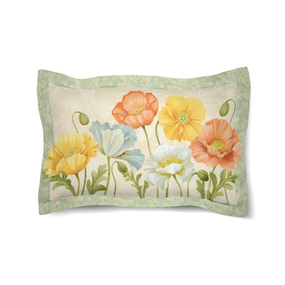 Laural Home Pastel Poppies Standard Duvet Sham