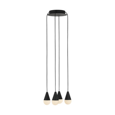 Sean Lavin Cupola 4-light Chandelier in Hand Rubbed Antique Brass with Alabaster shade