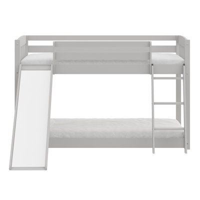 Kids Bunk Bed Twin Over Twin with Slide and Stairs, Solid Wood Twin Bunk Beds, Toddler Bed Frame -  Harriet Bee, B1EBC0FA6B89465BAC33BD066A8BC5B0