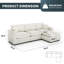Canapé modulaire pour canapé de salon, canapé Cloud, canapé modulaire 95,4 po Normail-928737069
