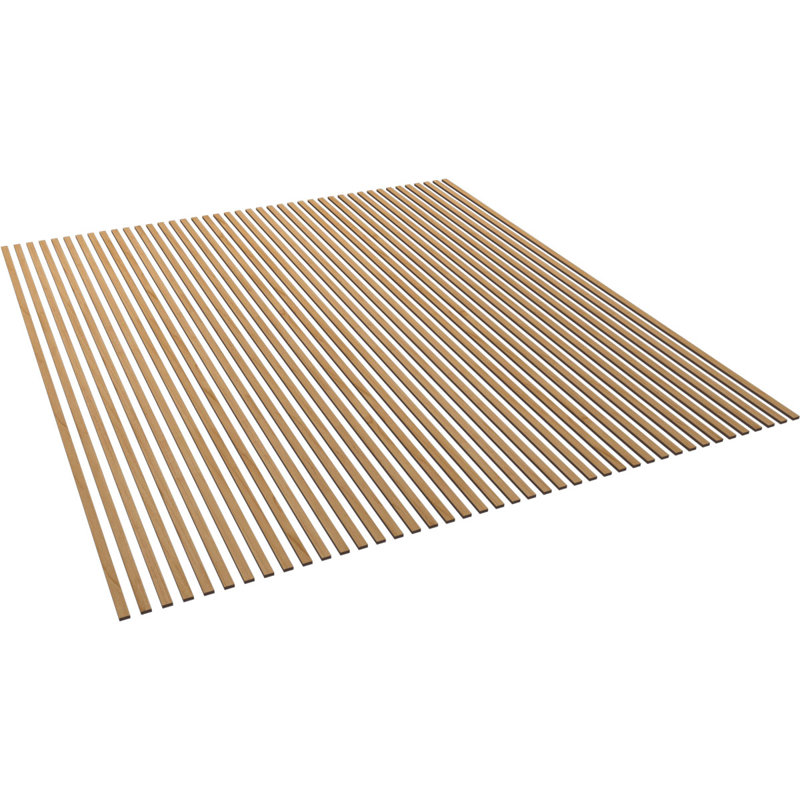 Adjustable Wood Slat Wall Panel Kit, 1"W x 94"H x 0.375"T, Maple