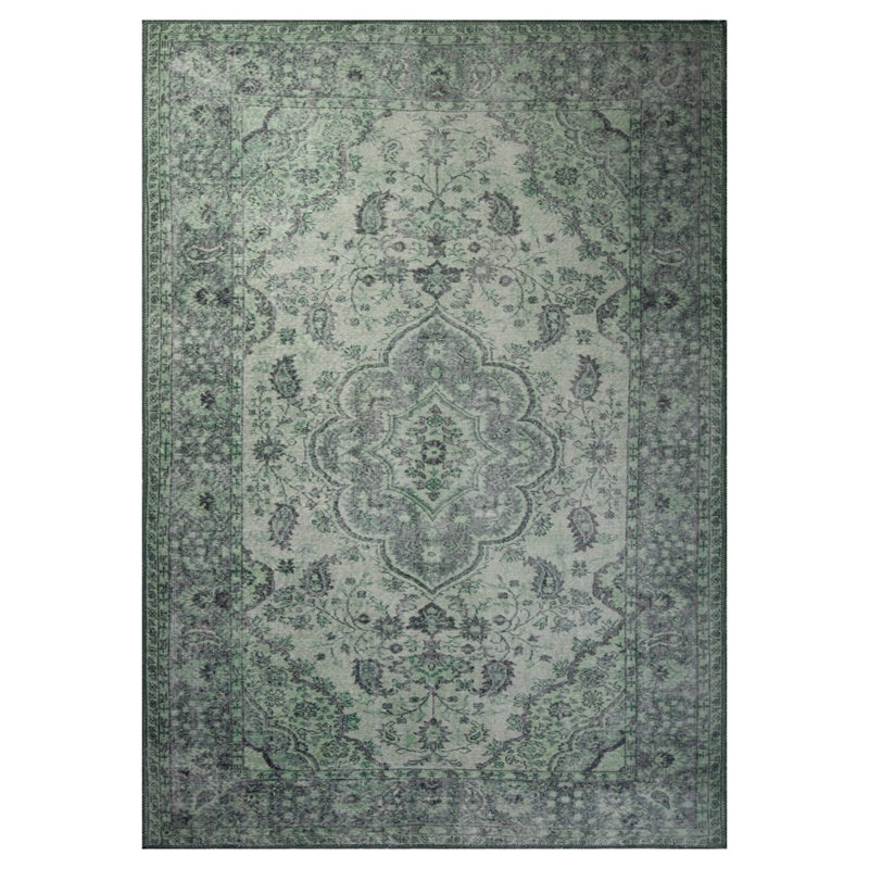 Luxurious Machine Washable Carpet, 100% Polyester, 7.5 x 10.8 Feet | Pile Height: 0.2 Inches, 1850 g/m² | Recycled Poly Cotton Underside, Easy Care, Perfect for Living Room & Bedroom, Soft & Durable Design
