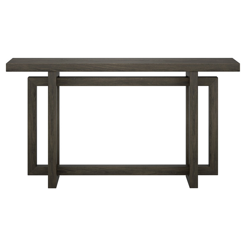 Breslow 55" Wide Rectangular Console Table in Alder Brown, Alder Brown, 29.5" H x 55" W x 10" D