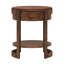 Table de bout ronde 2 pièces avec tablette et tiroir à grain de bois pour le salon-1558176031-1558176029