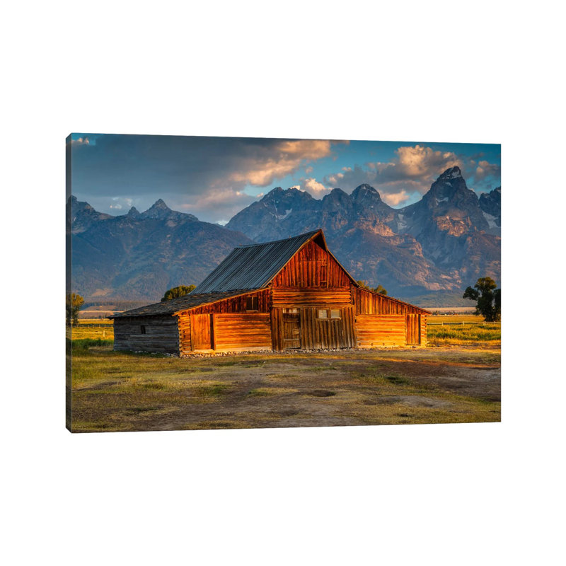 Old Barn by Sergio Lanza - Print on Canvas, 20.32 cm H x 30.48 cm W, Wrapped Canvas