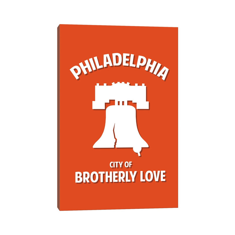 City Of Brotherly Love by Benton Park Prints - Wrapped Canvas Gallery-Wrapped Canvas Giclée, 20.32 cm H x 30.48 cm W