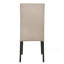 Chaise d'appoint (lot de 2), lin brun clair et finition noire rétro Dichiera